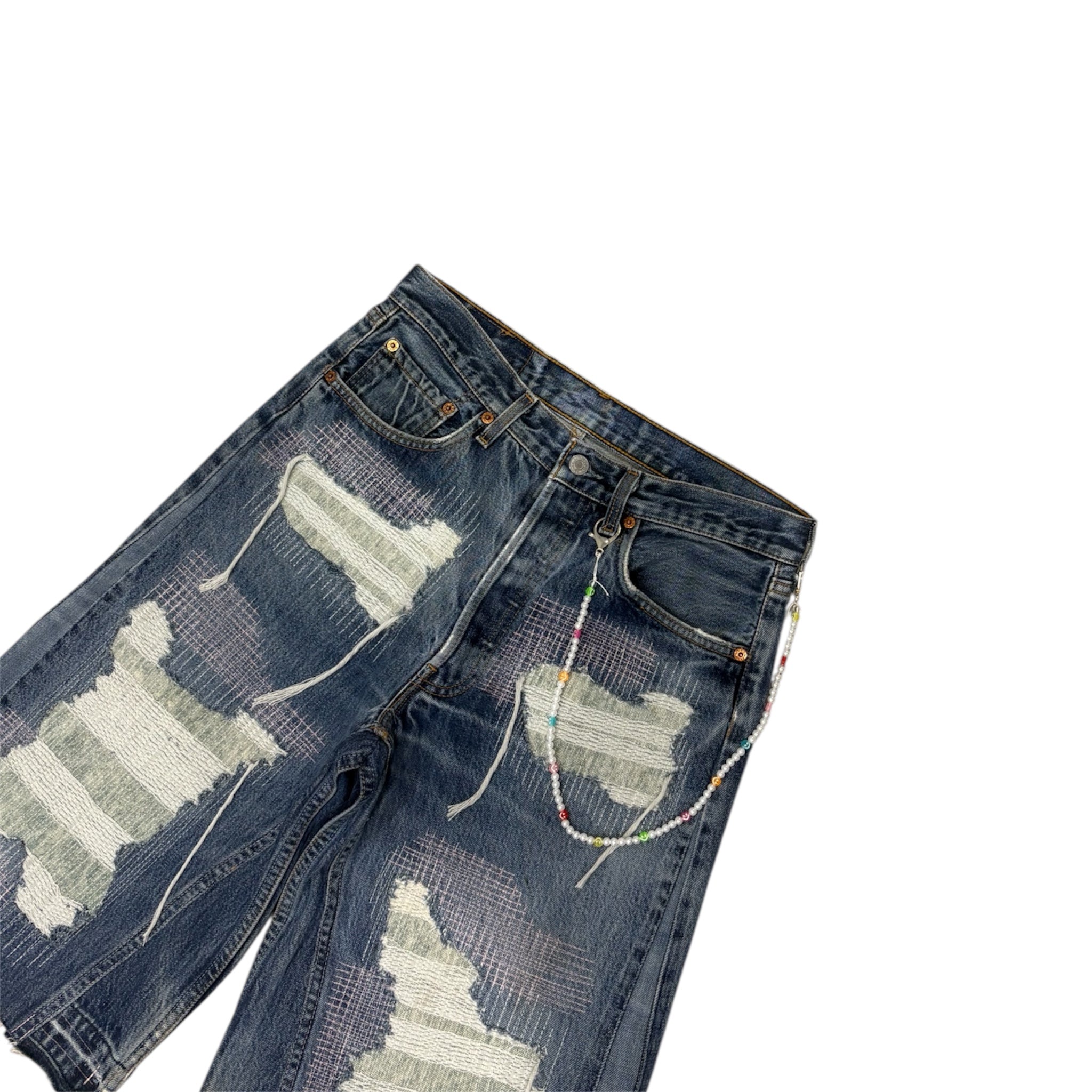 DISTRESSED JORTS 46IT