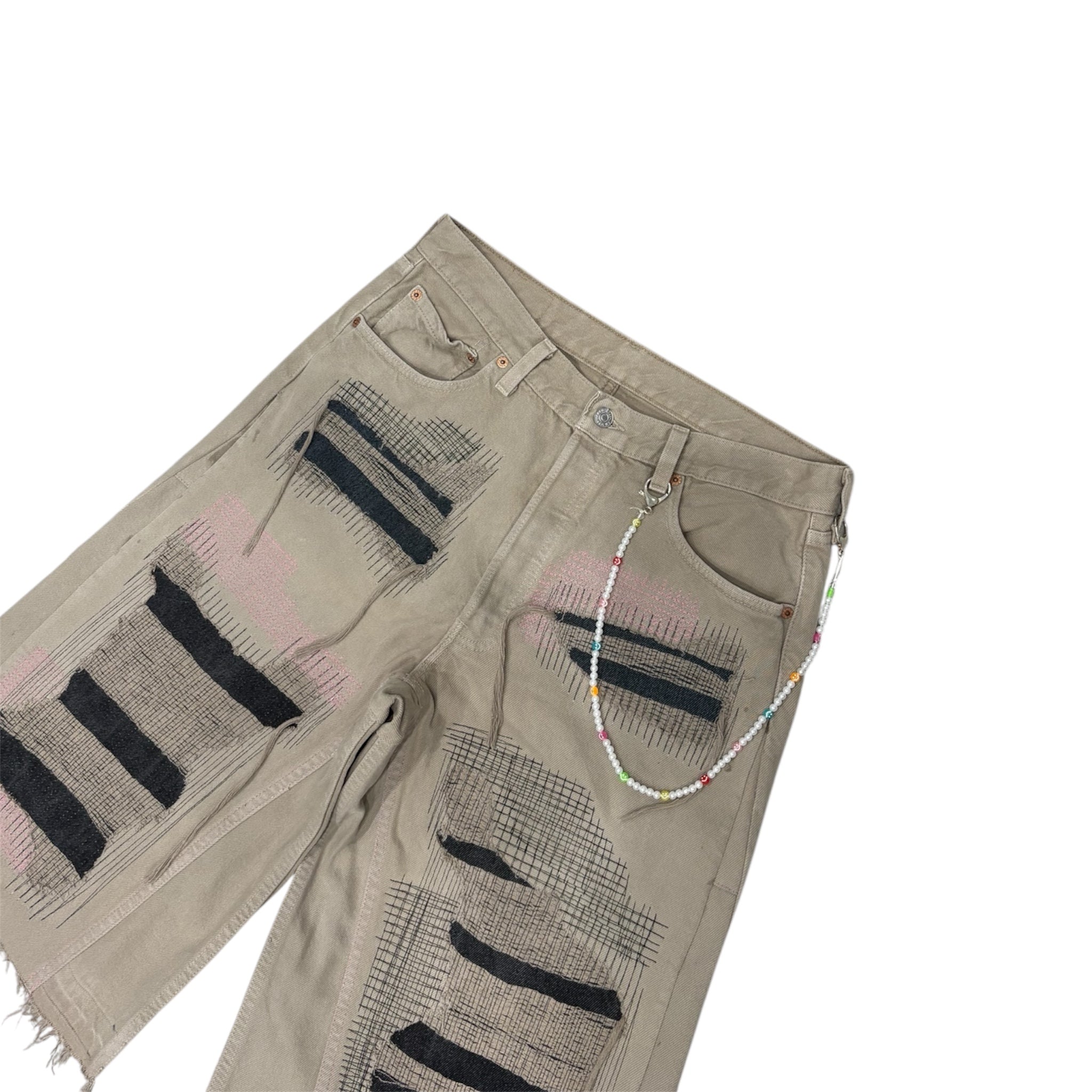 DISTRESSED JORTS 48IT