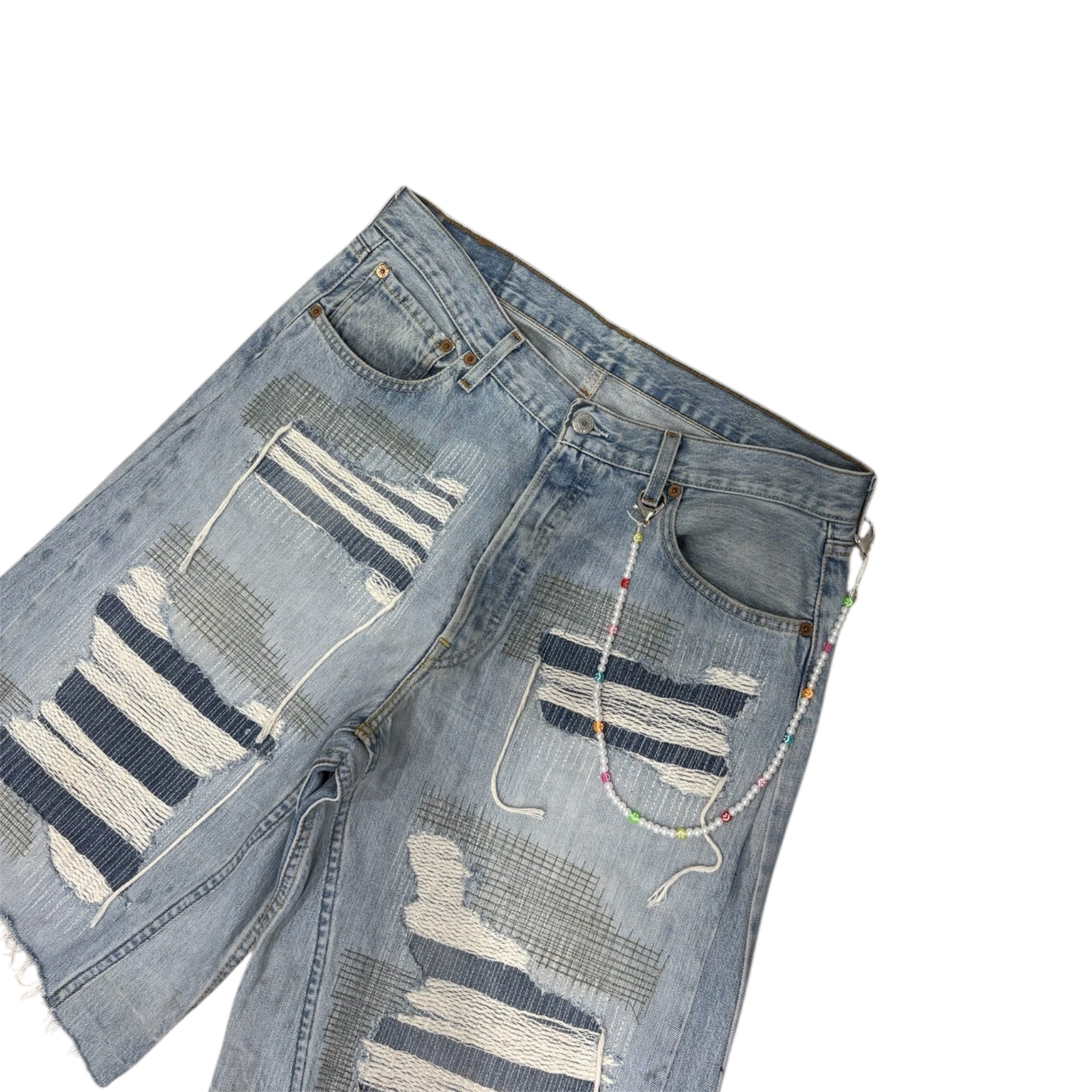 DISTRESSED JORTS 48IT