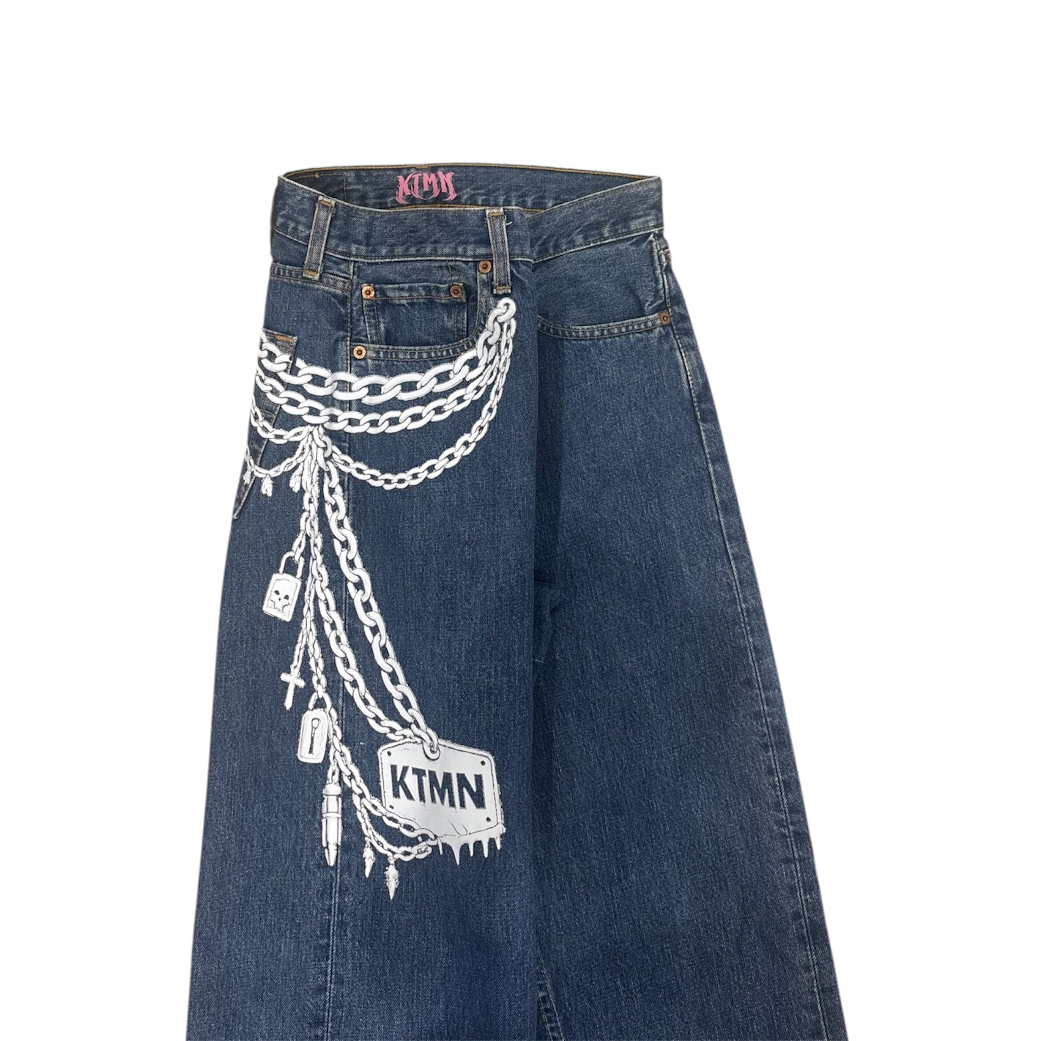 KEYCHAIN DENIM WHITE (44IT)