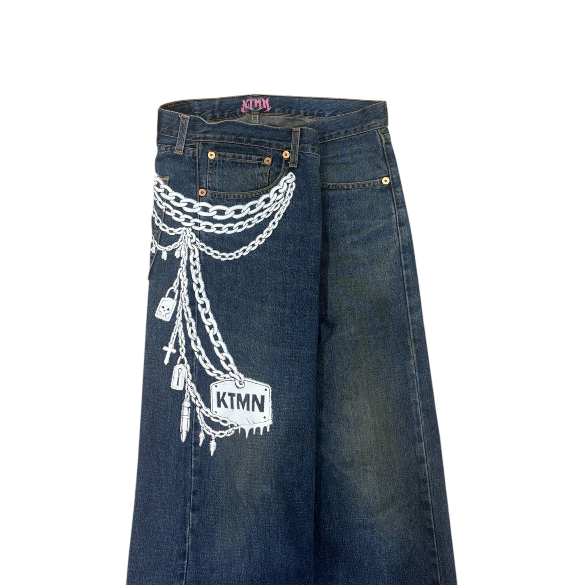 KEYCHAIN DENIM WHITE (48IT)