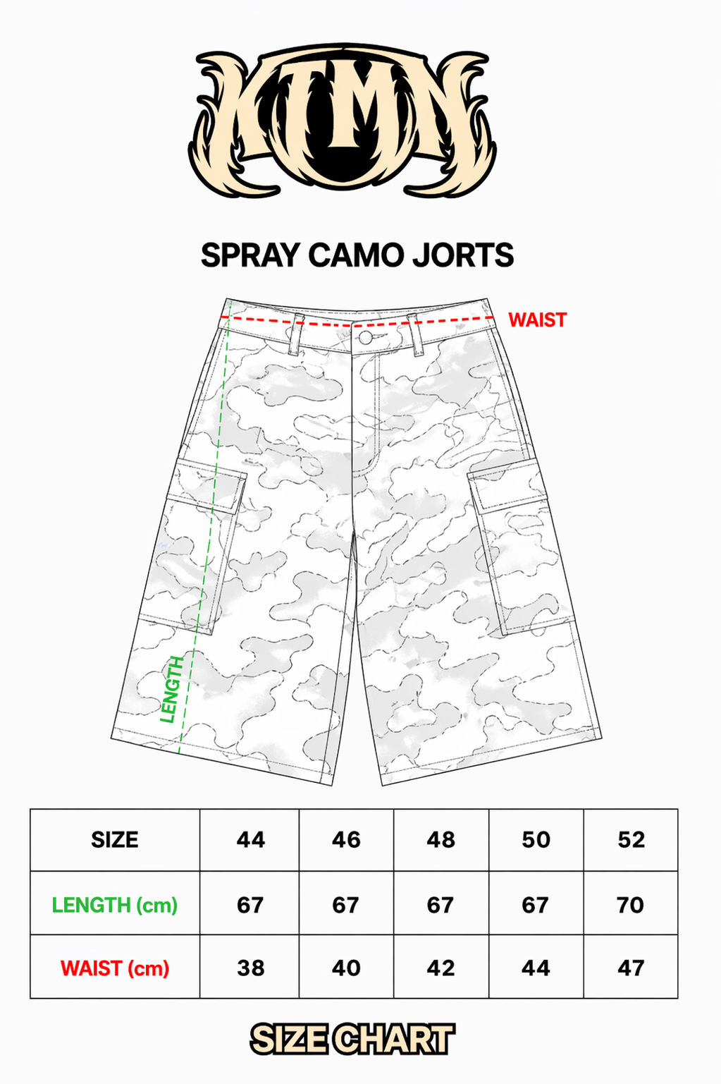 SPRAY CAMO JORTS