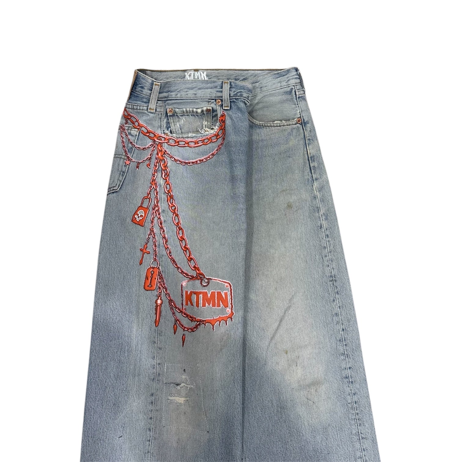 KEYCHAIN DENIM RED (50IT)