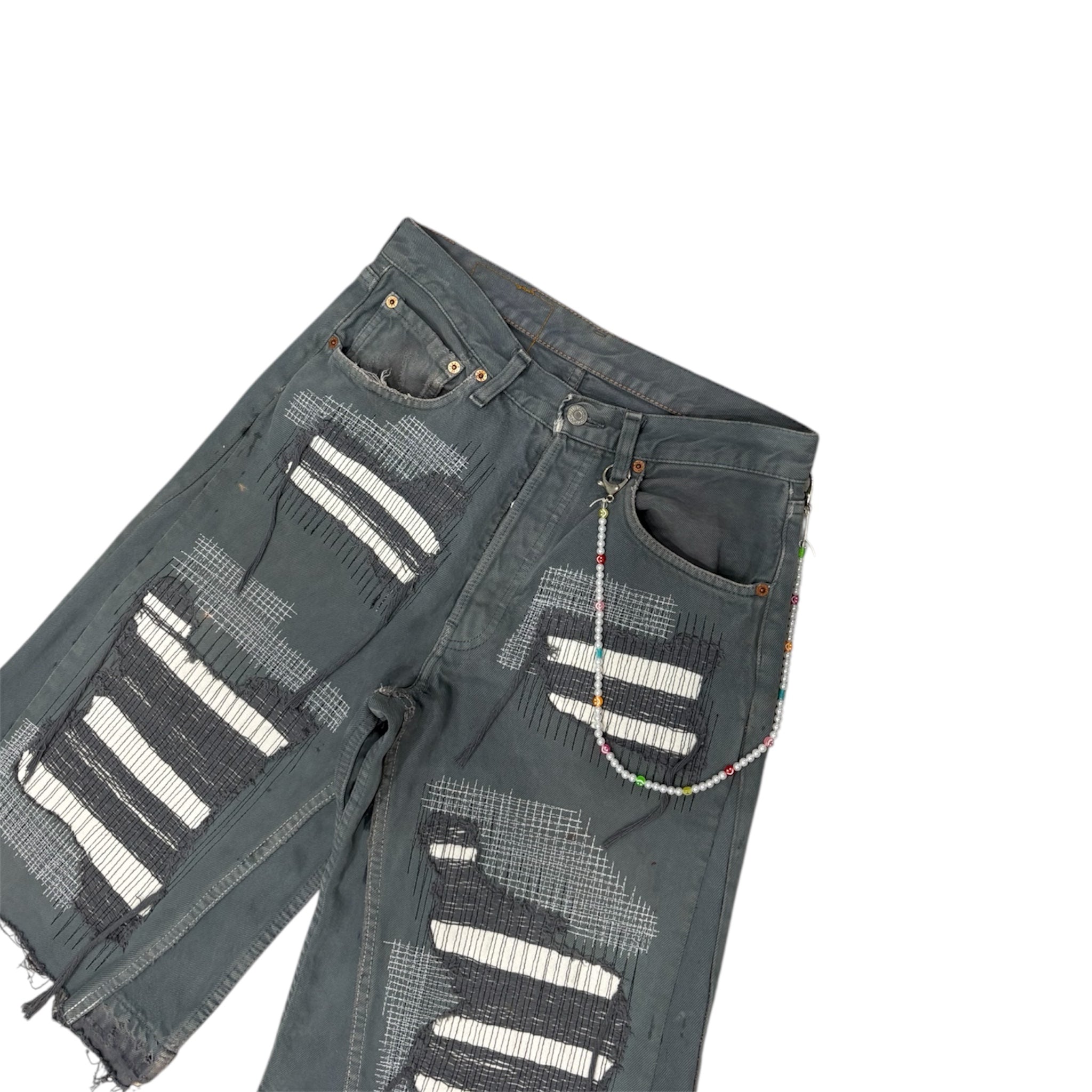 DISTRESSED JORTS 44IT