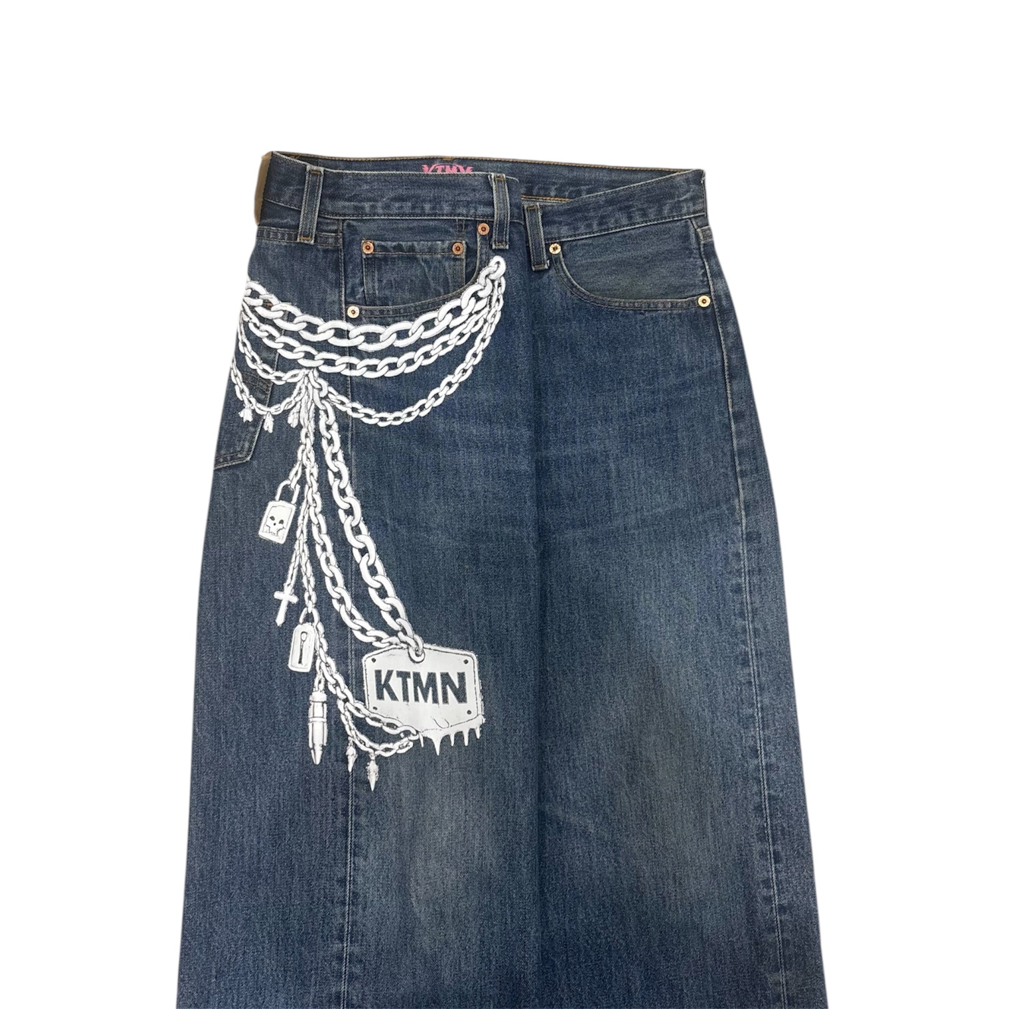 KEYCHAIN DENIM WHITE (50IT)