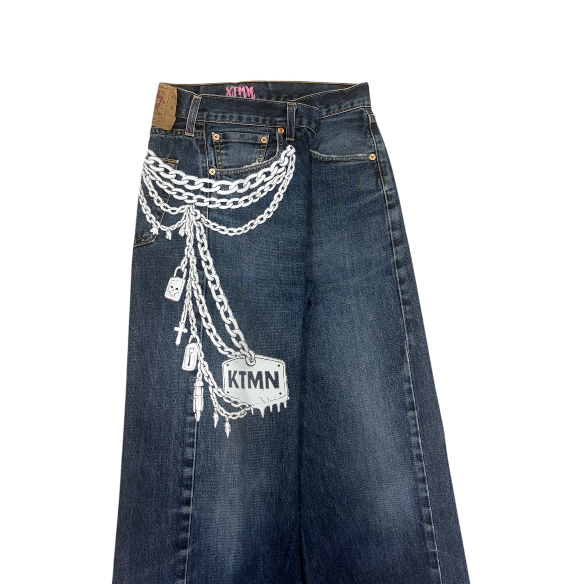 KEYCHAIN DENIM WHITE (48IT)