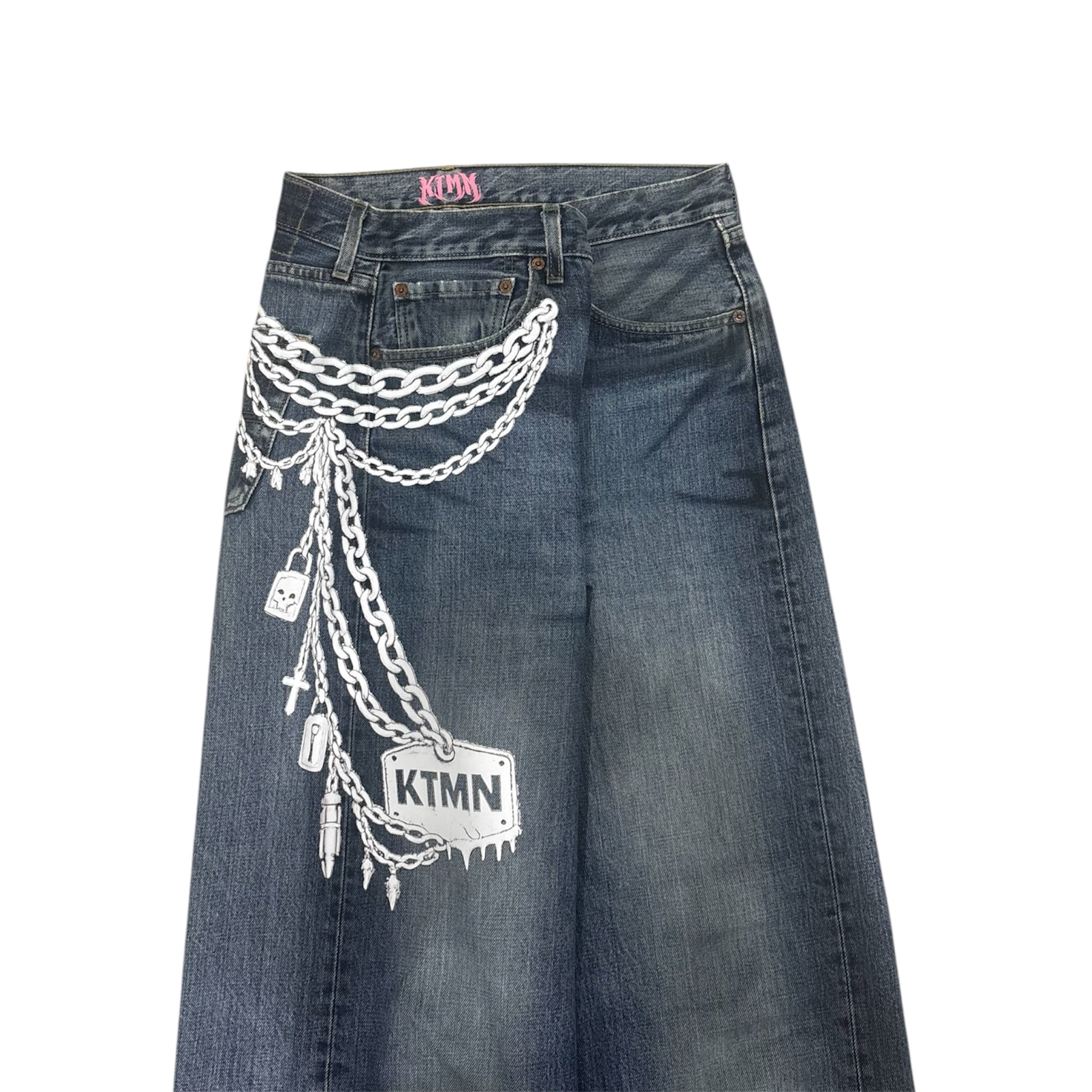 KEYCHAIN DENIM WHITE (48IT)
