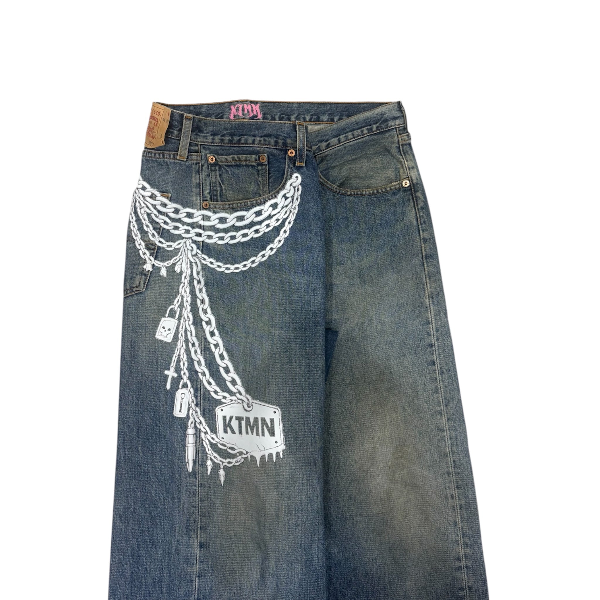 KEYCHAIN DENIM WHITE (52IT)
