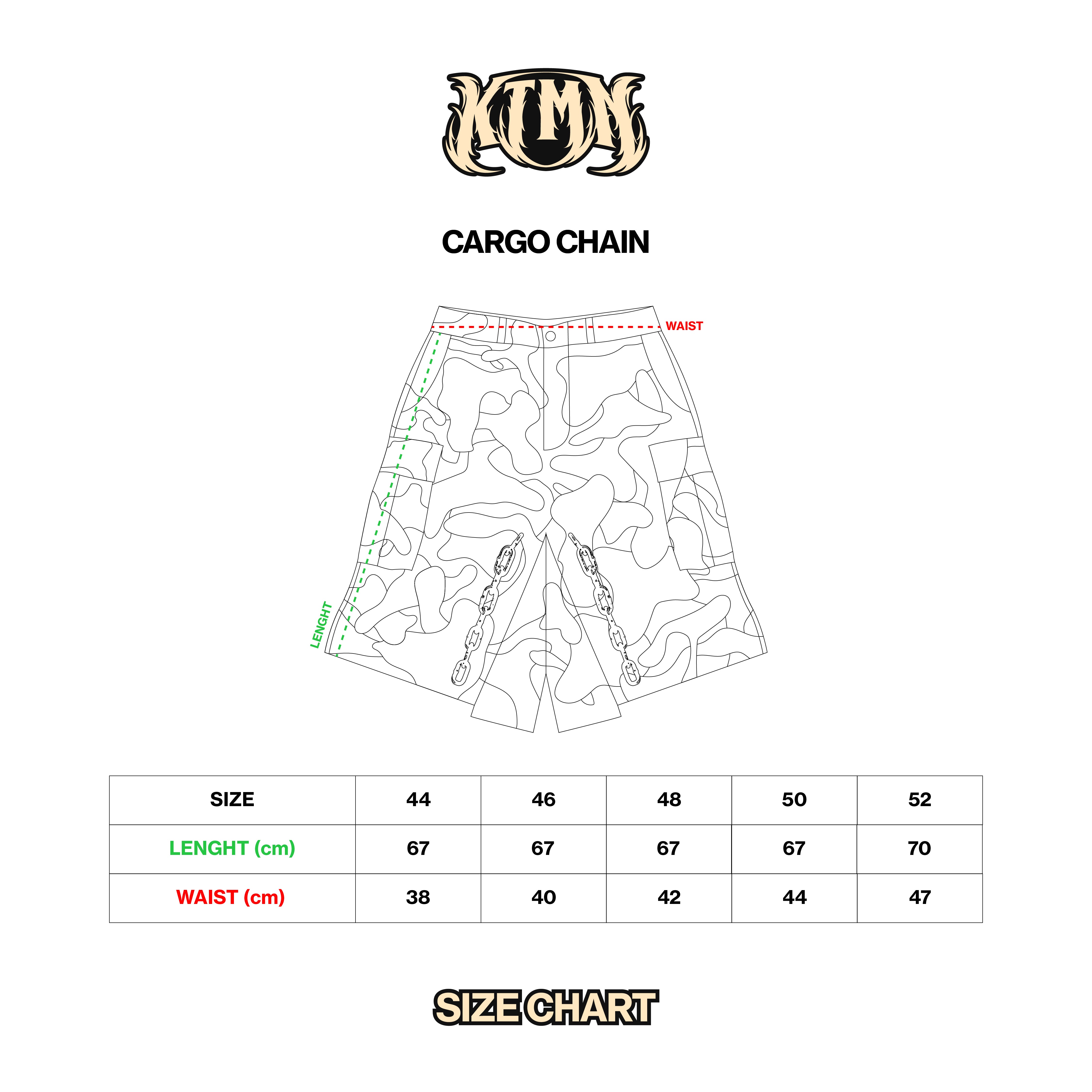 CHAIN CAMO JORTS