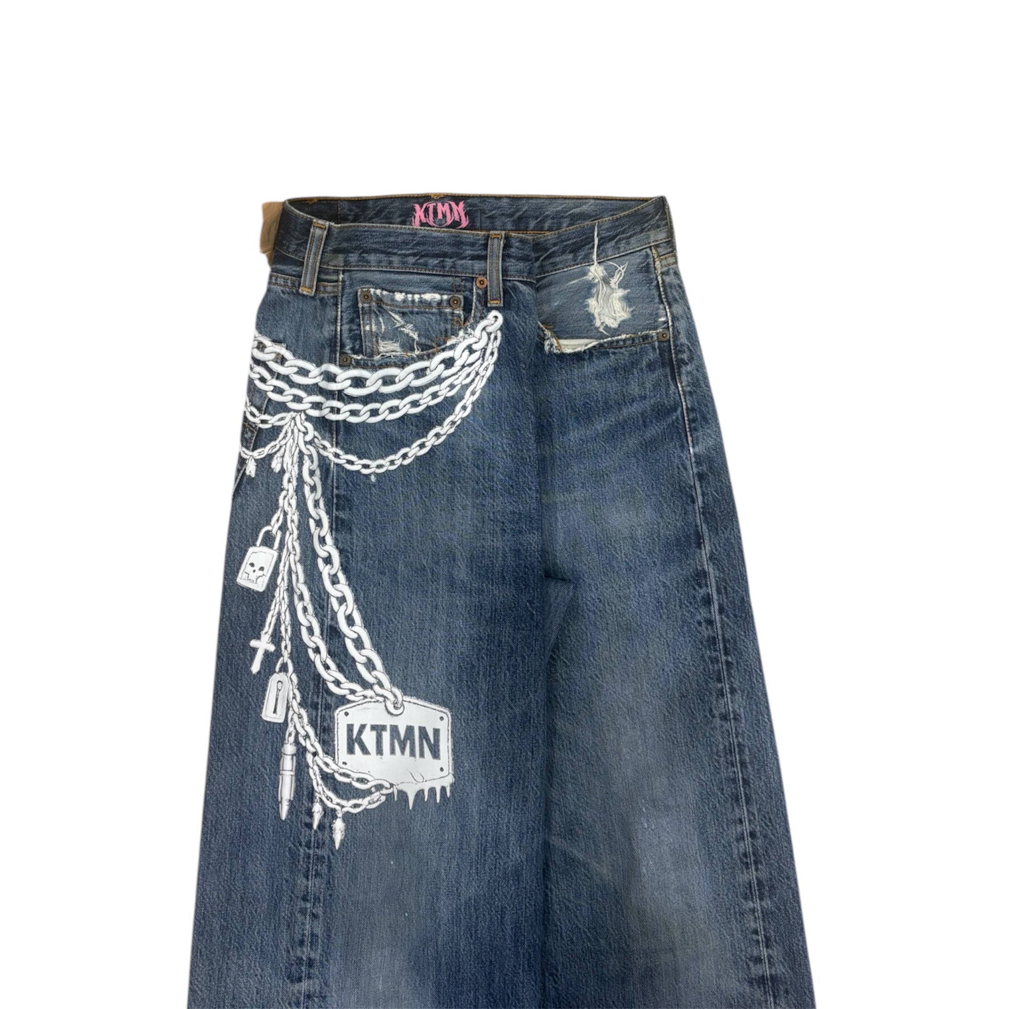 KEYCHAIN DENIM WHITE (46IT)