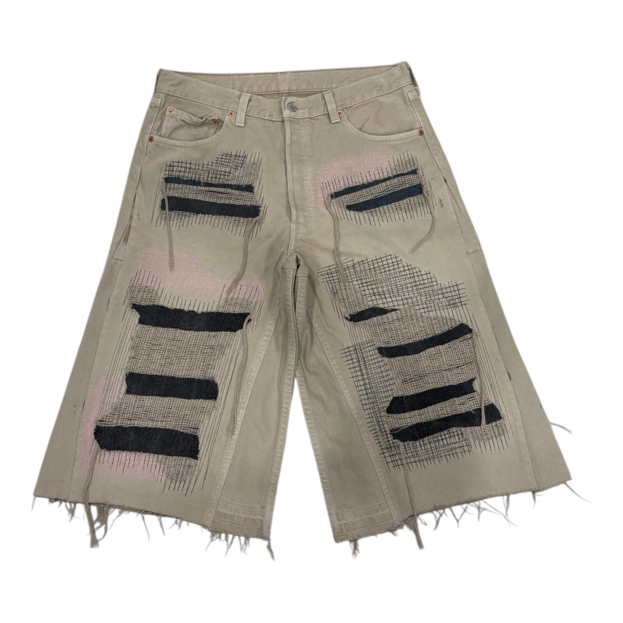 DISTRESSED JORTS 48IT