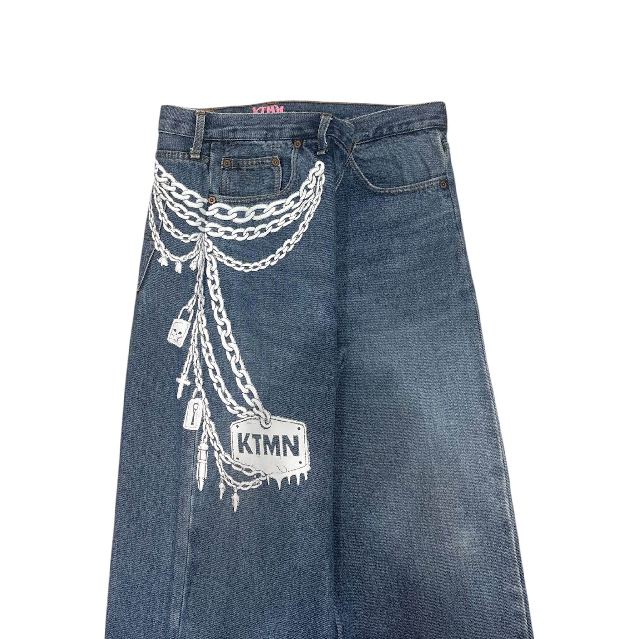KEYCHAIN DENIM WHITE (50IT)