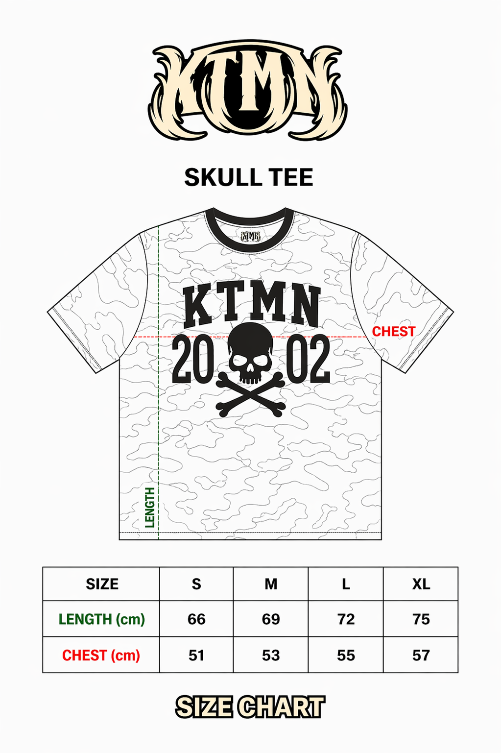 SKULL TEE RED