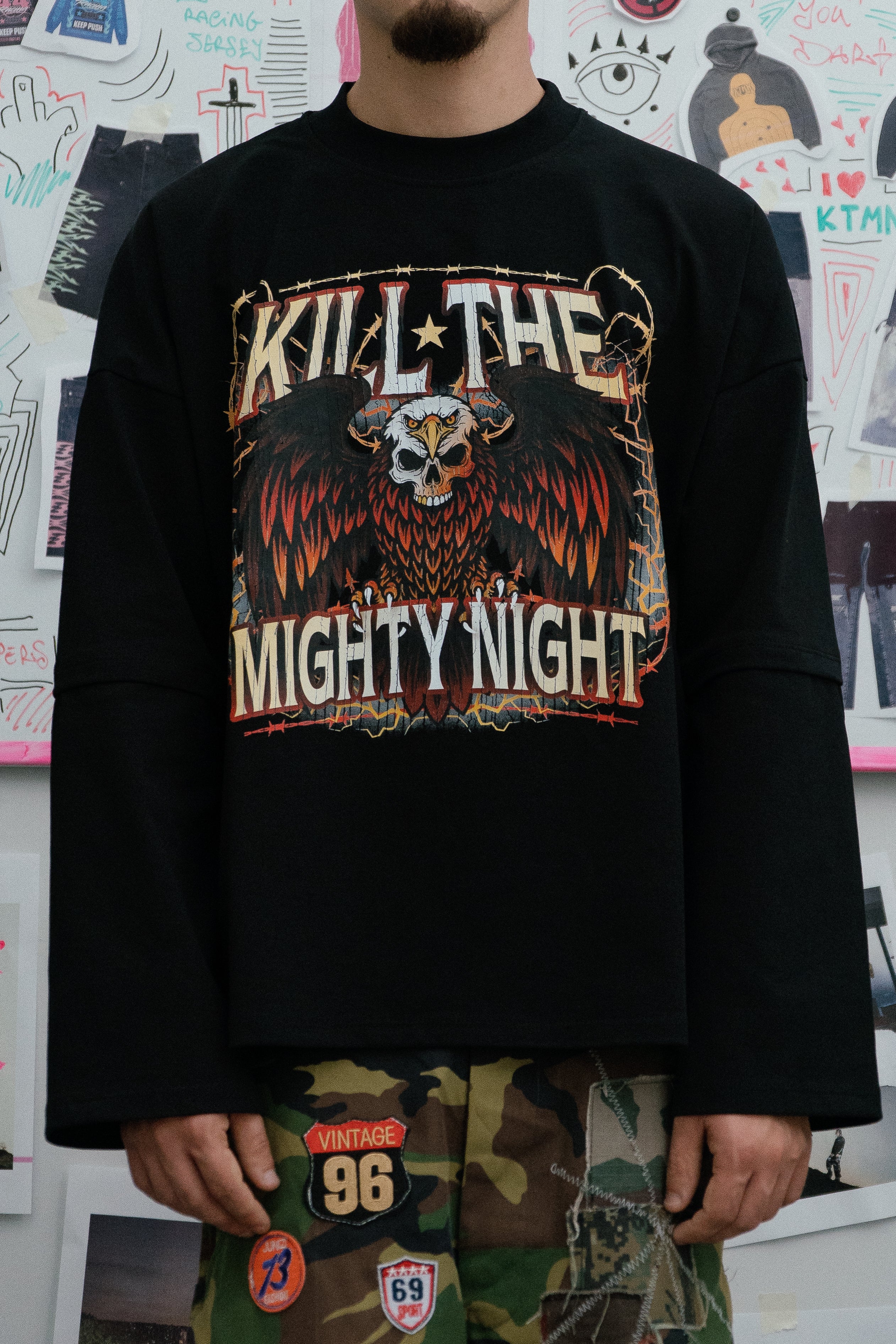 EAGLE DOUBLE LONGSLEEVE BLACK