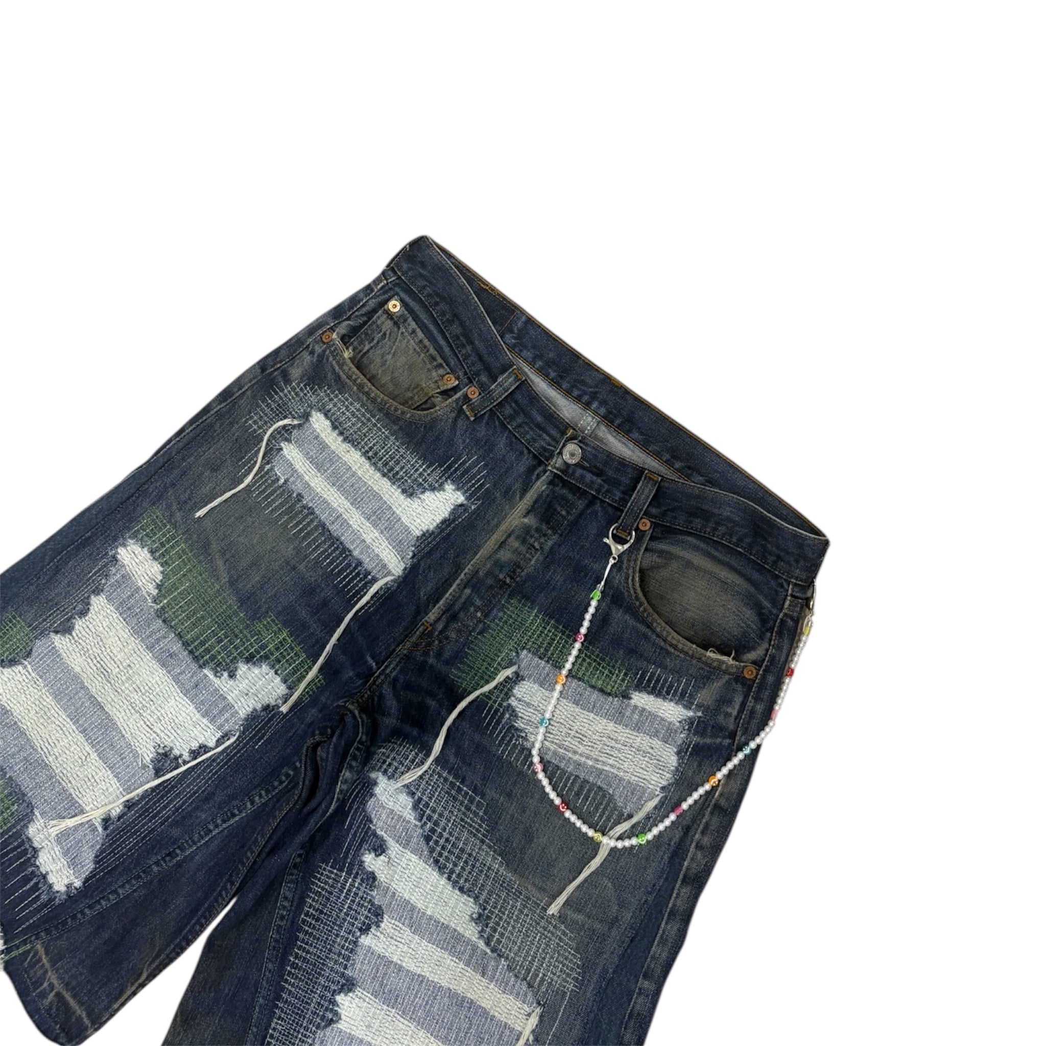 DISTRESSED JORTS 50IT